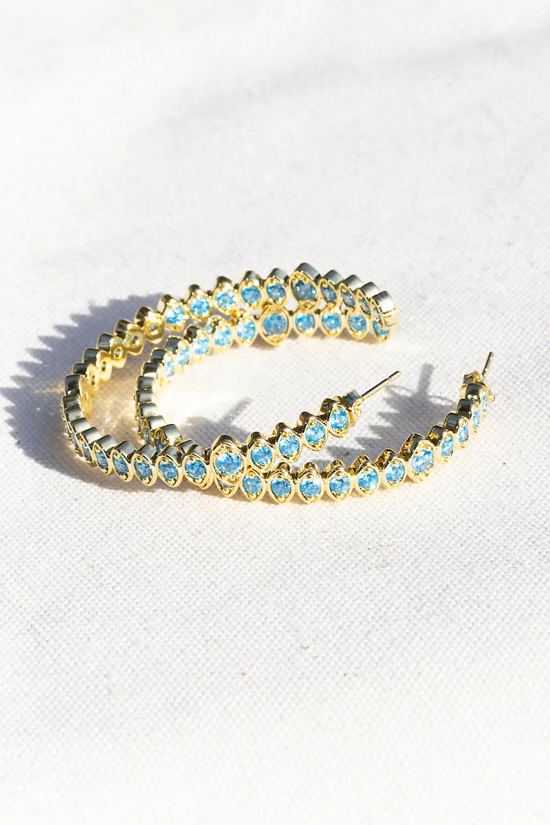 OCULUS HOOPS- AQUAMARINE sold by Native Gem