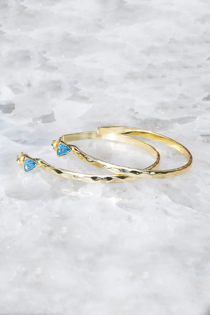 HERO HOOPS- AQUAMARINE sold by Native Gem