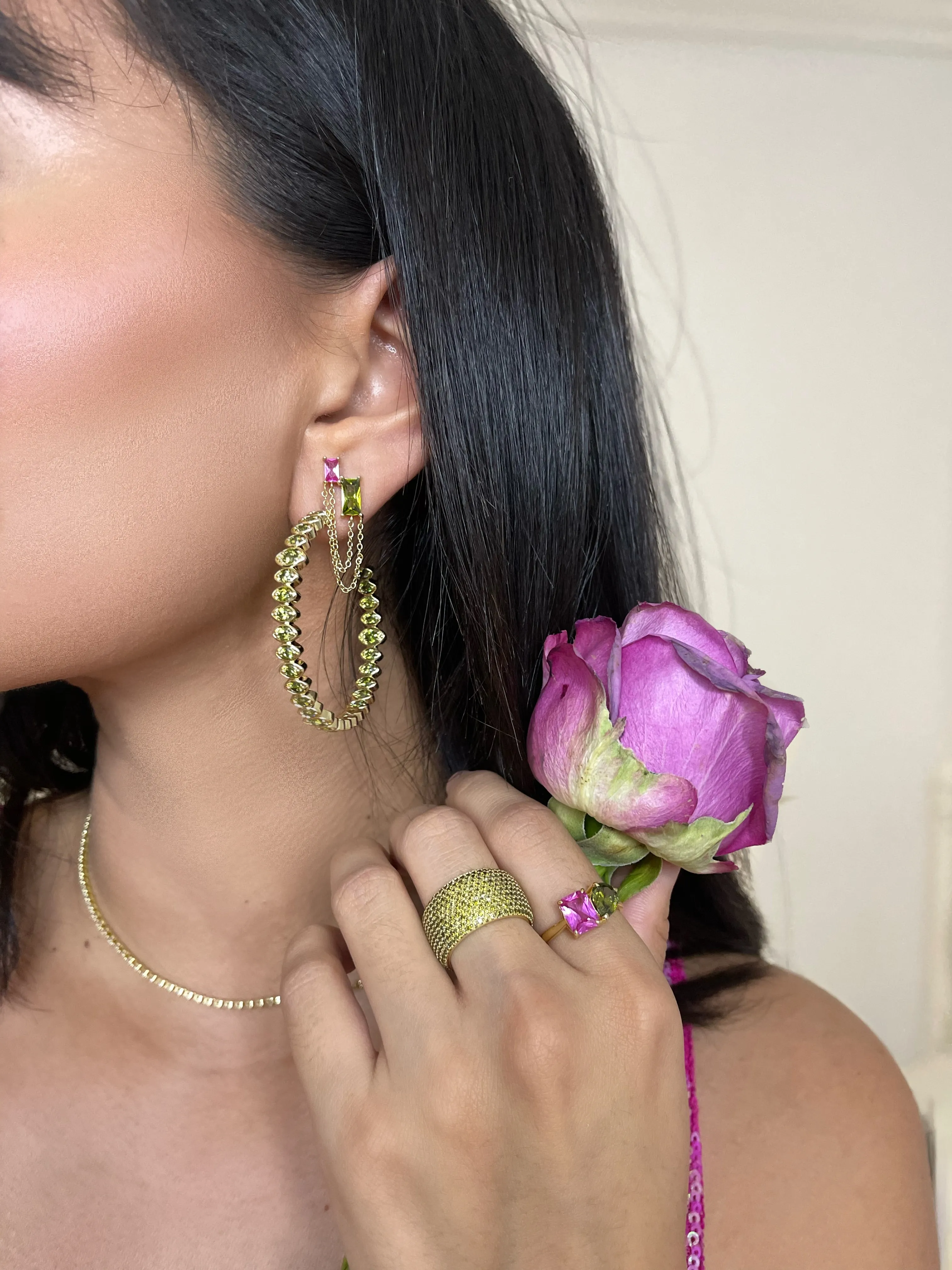 PERFECT PAIR RING- PINK + PERIDOT sold by Native Gem product image thumbnail 2