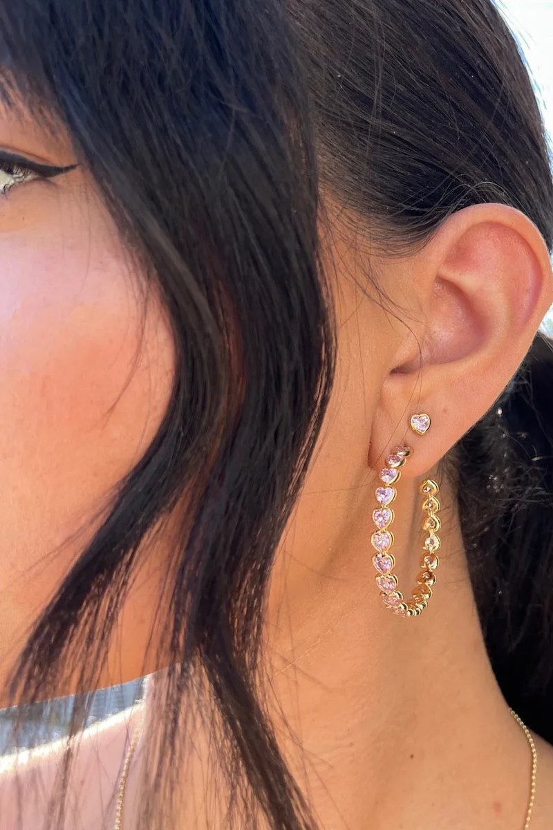 ETERNAL LOVE HOOPS- LIGHT PINK sold by Native Gem product image thumbnail 2