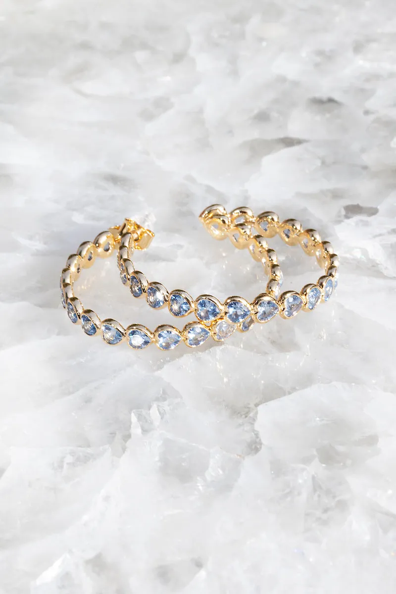 ETERNAL LOVE HOOPS- AQUAMARINE sold by Native Gem