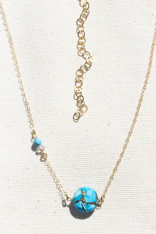 MACARON NECKLACE- TURQUOISE sold by Native Gem