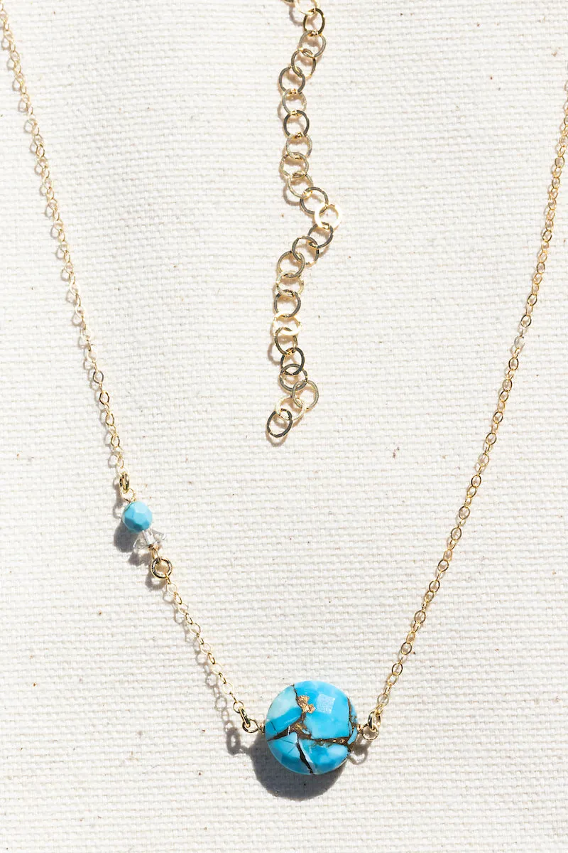 MACARON NECKLACE- TURQUOISE sold by Native Gem
