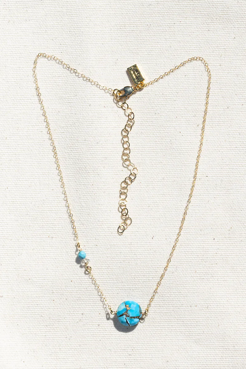 MACARON NECKLACE- TURQUOISE sold by Native Gem product image thumbnail 3