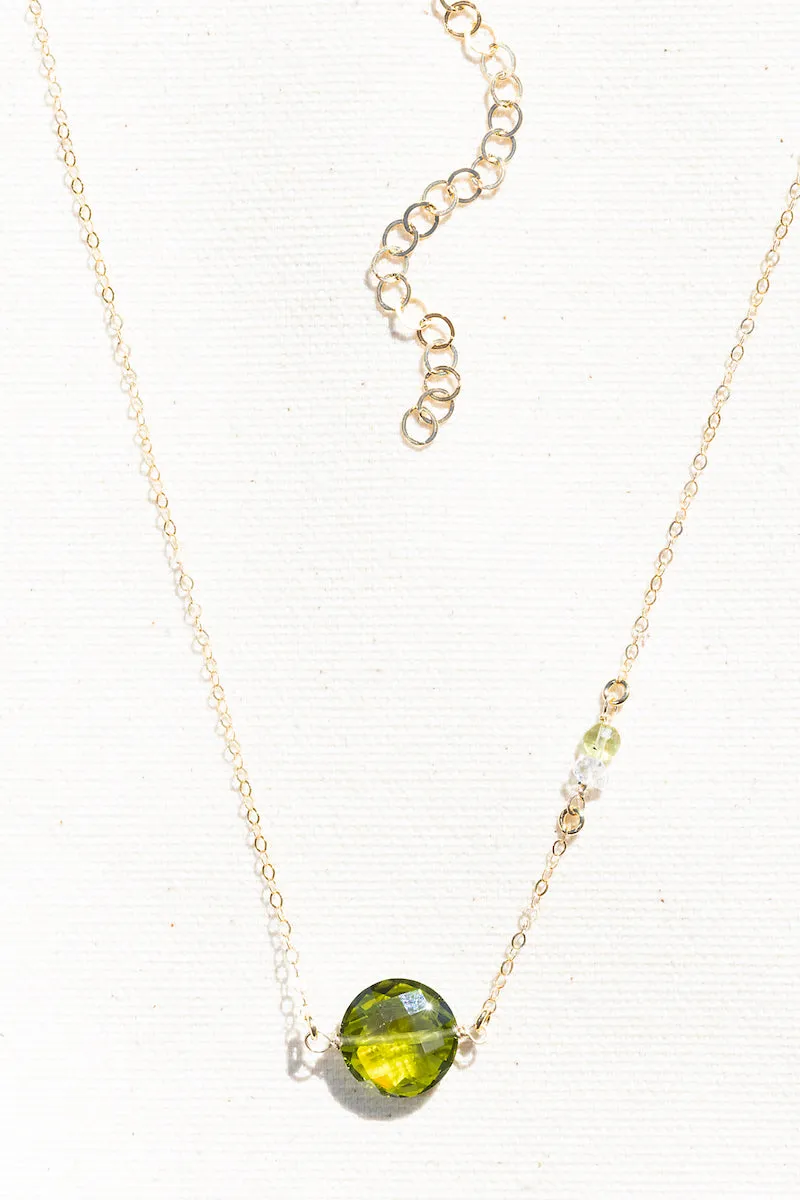 MACARON NECKLACE- PERIDOT sold by Native Gem