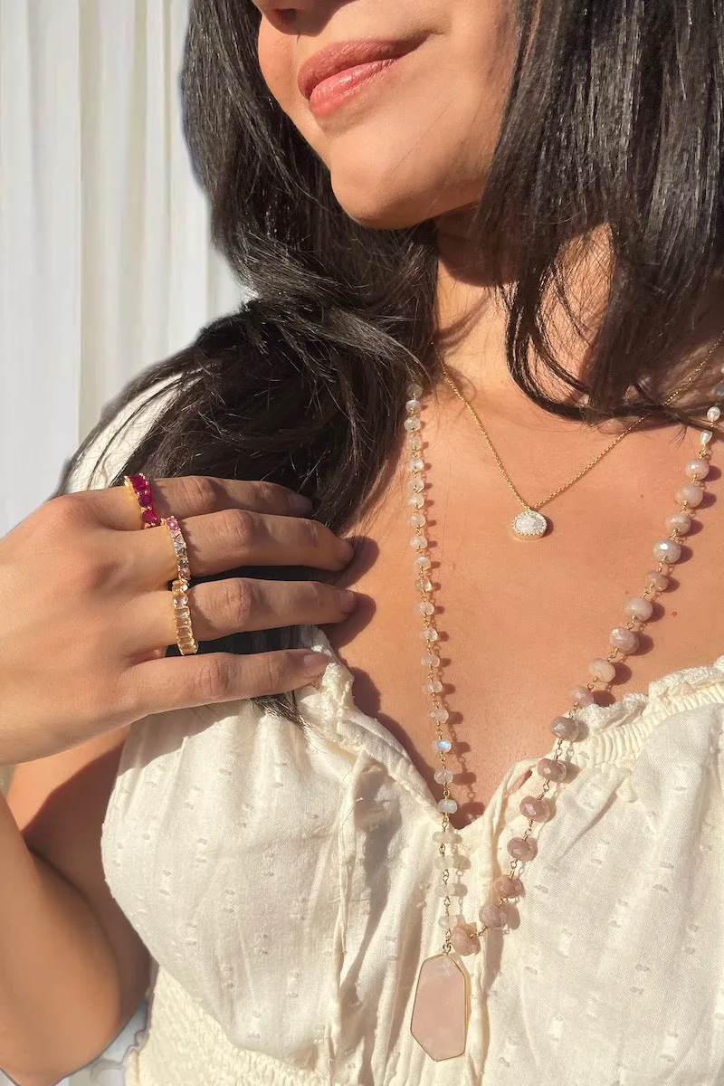 GARBO NECKLACE- ROSE QUARTZ sold by Native Gem product image thumbnail 2