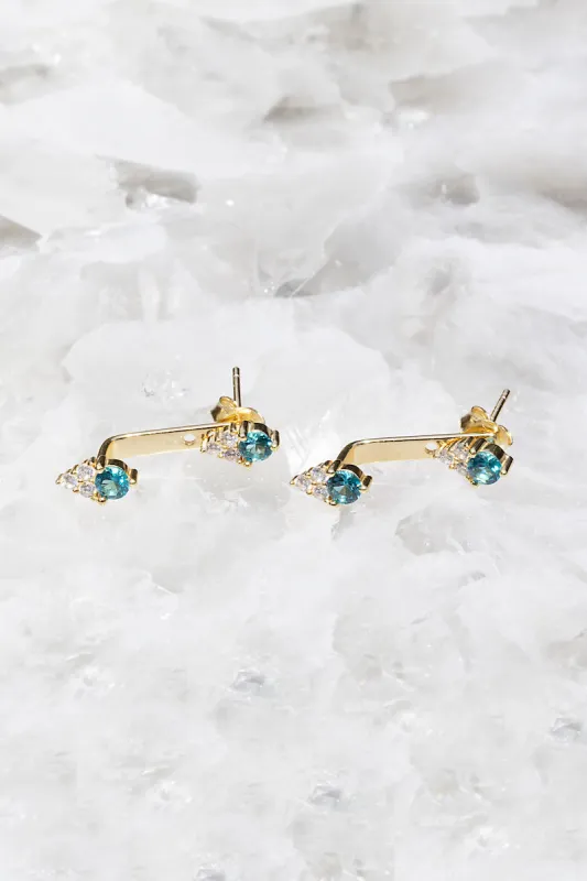ARIA EAR JACKETS- PARAIBA sold by Native Gem