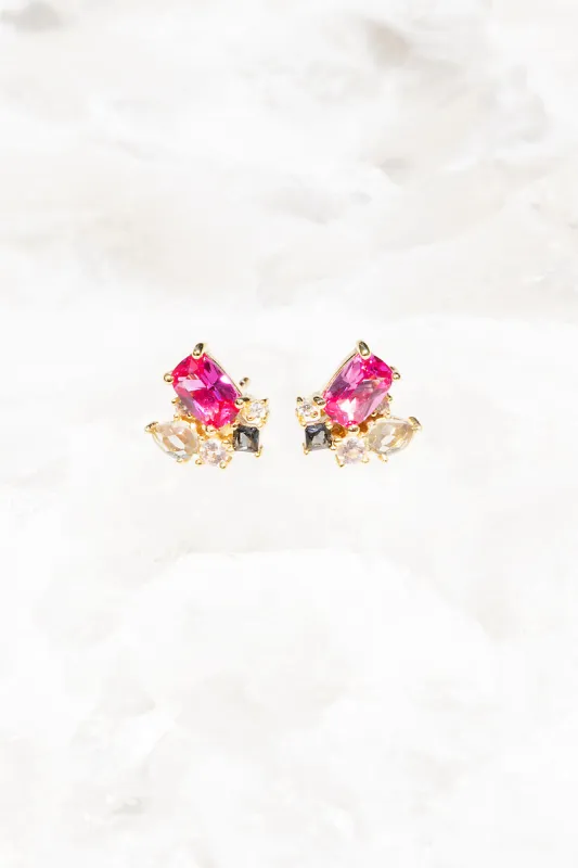 BOUQUET EARRINGS- PINK TOPAZ sold by Native Gem