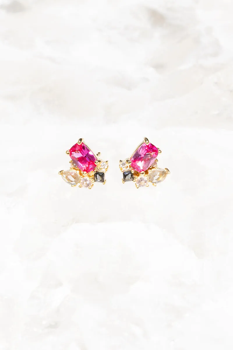 BOUQUET EARRINGS- PINK TOPAZ sold by Native Gem