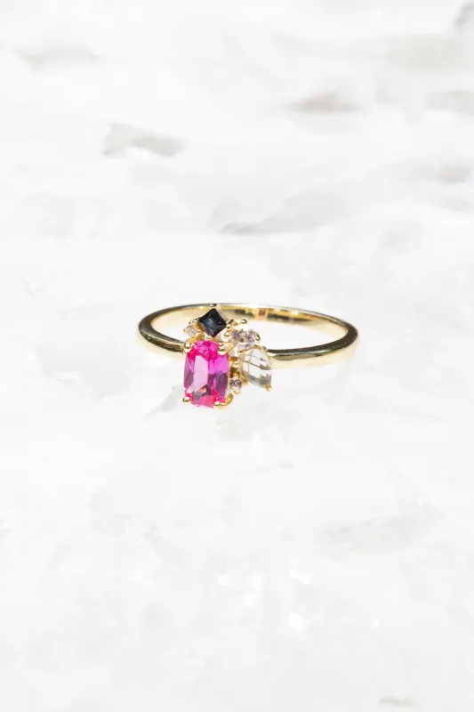 BOUQUET RING- PINK TOPAZ sold by Native Gem