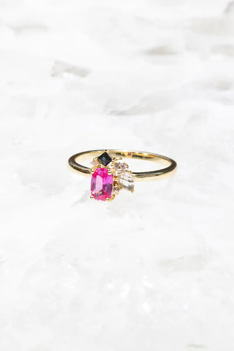 BOUQUET RING- PINK TOPAZ sold by Native Gem