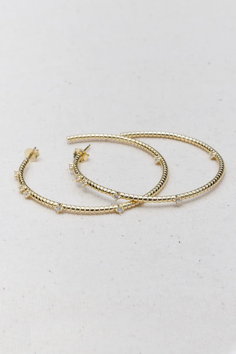 SALT HOOPS- 14K GOLD VERMEIL sold by Native Gem