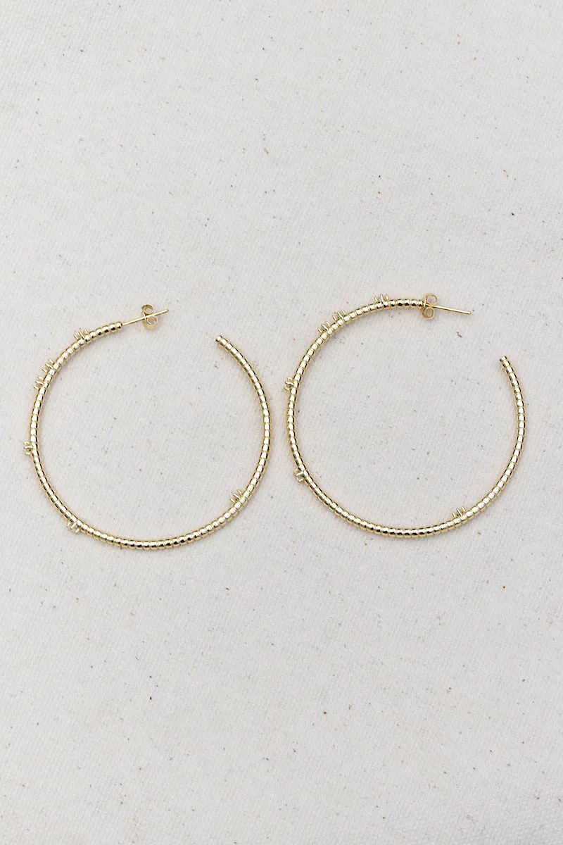 SALT HOOPS- 14K GOLD VERMEIL sold by Native Gem product image thumbnail 3