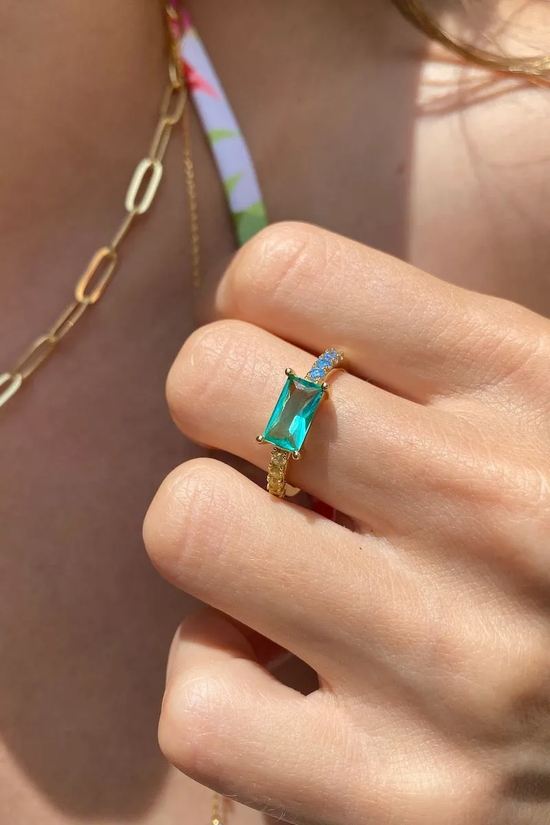 EAST WEST RING- PARAIBA sold by Native Gem product image thumbnail 2