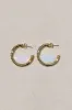 GALILEO HOOPS- WHITE OPAL sold by Native Gem