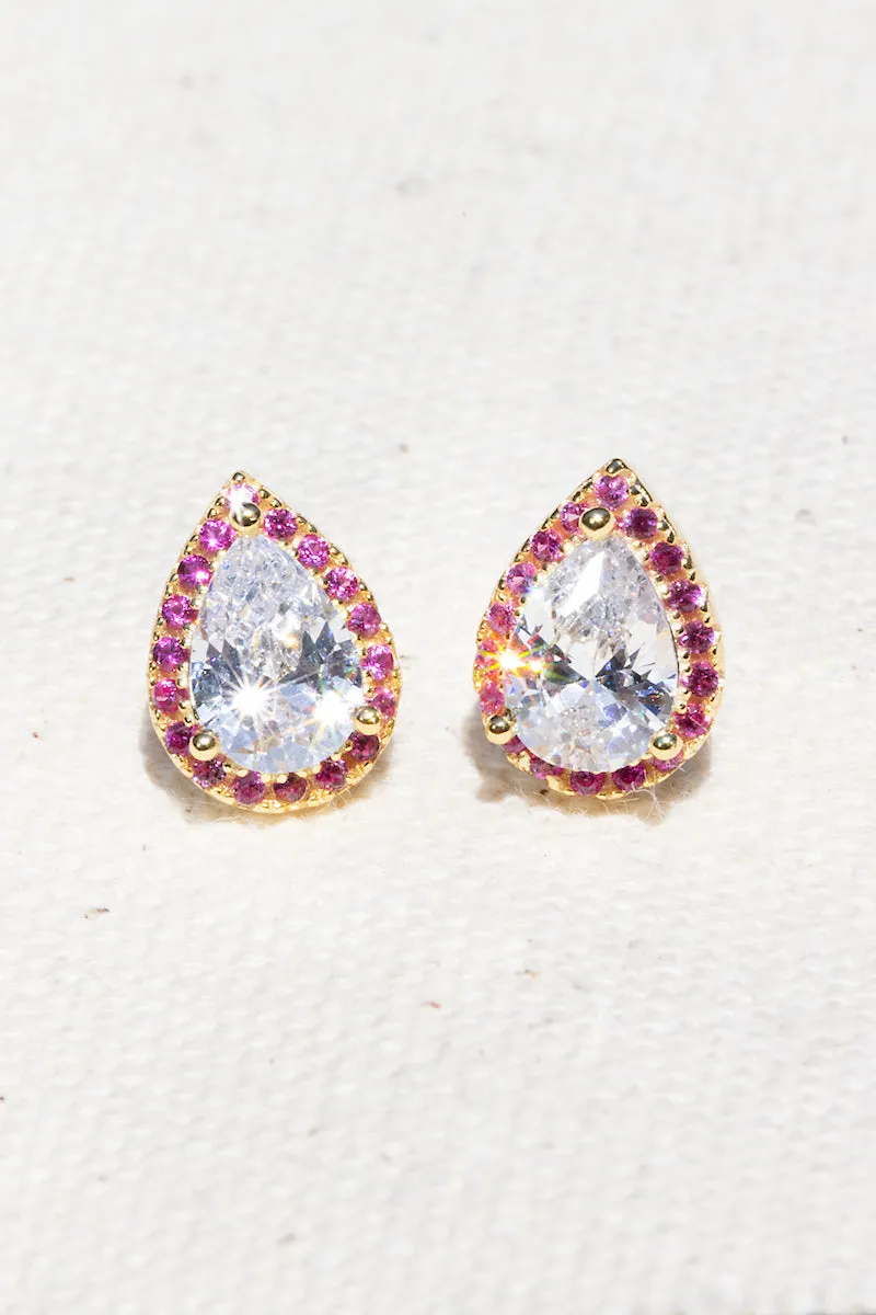 SUGAR DADDY STUDS- RUBY sold by Native Gem