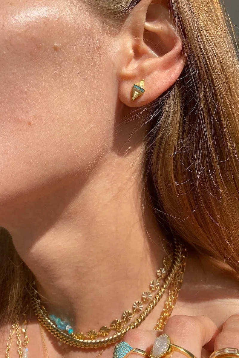 TAROT EARRINGS- WHITE JADE + TURQUOISE sold by Native Gem product image thumbnail 2