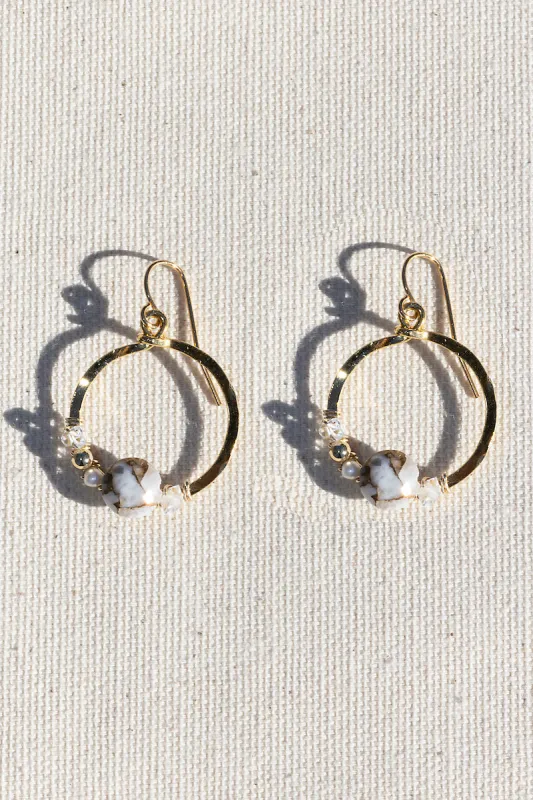 BUBBLES EARRINGS- COPPER CALCITE sold by Native Gem