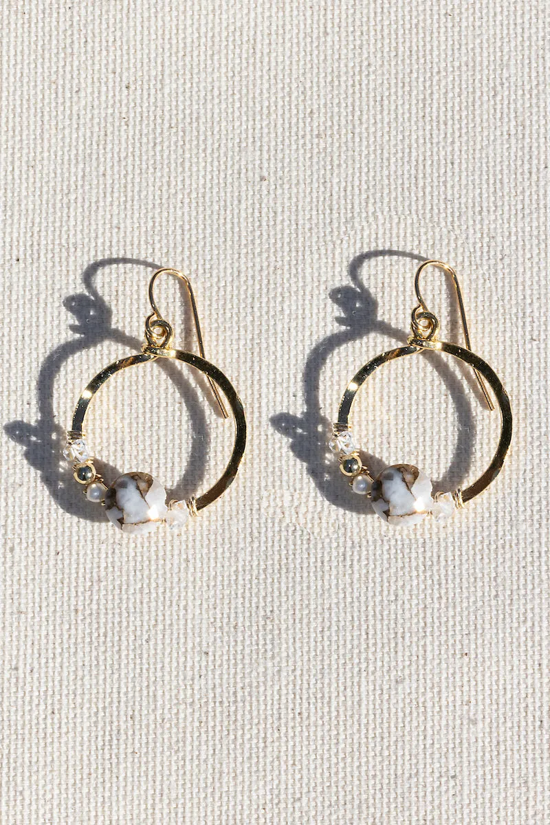 BUBBLES EARRINGS- COPPER CALCITE sold by Native Gem