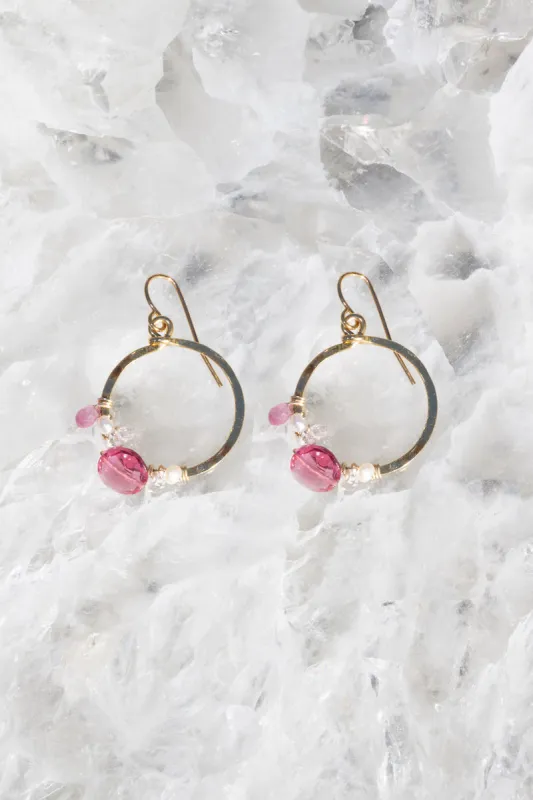 BUBBLES EARRINGS- PINK TOPAZ sold by Native Gem