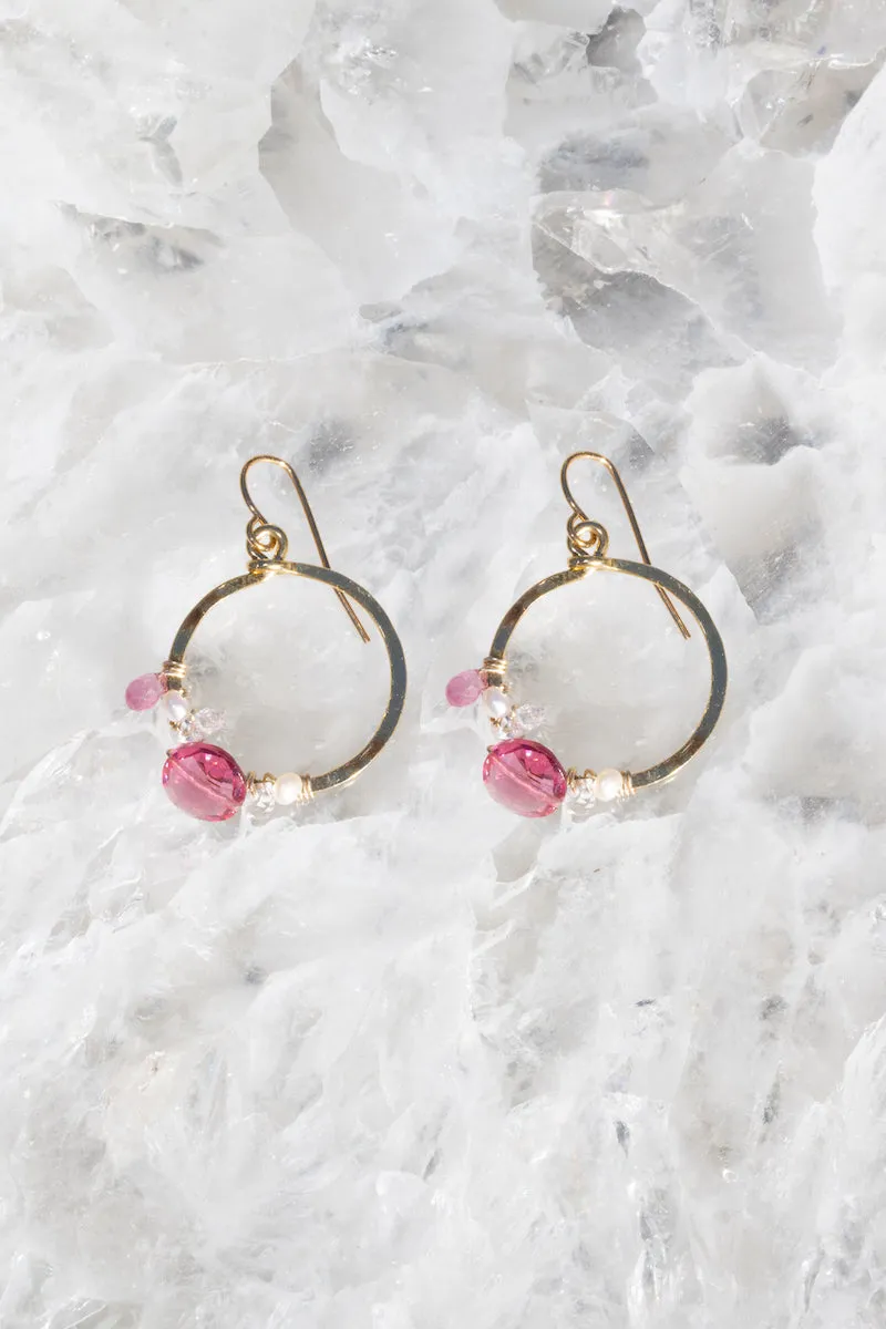 BUBBLES EARRINGS- PINK TOPAZ sold by Native Gem
