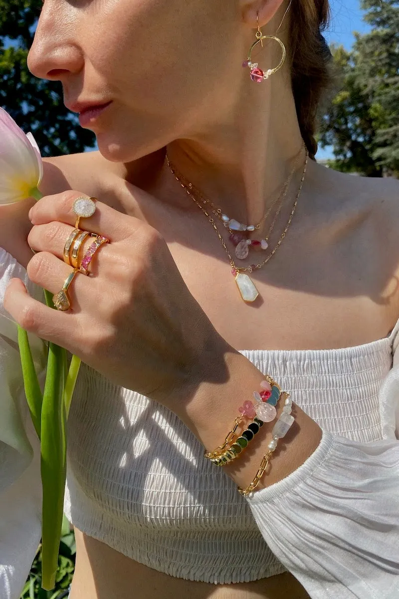 BUBBLES EARRINGS- PINK TOPAZ sold by Native Gem product image thumbnail 3