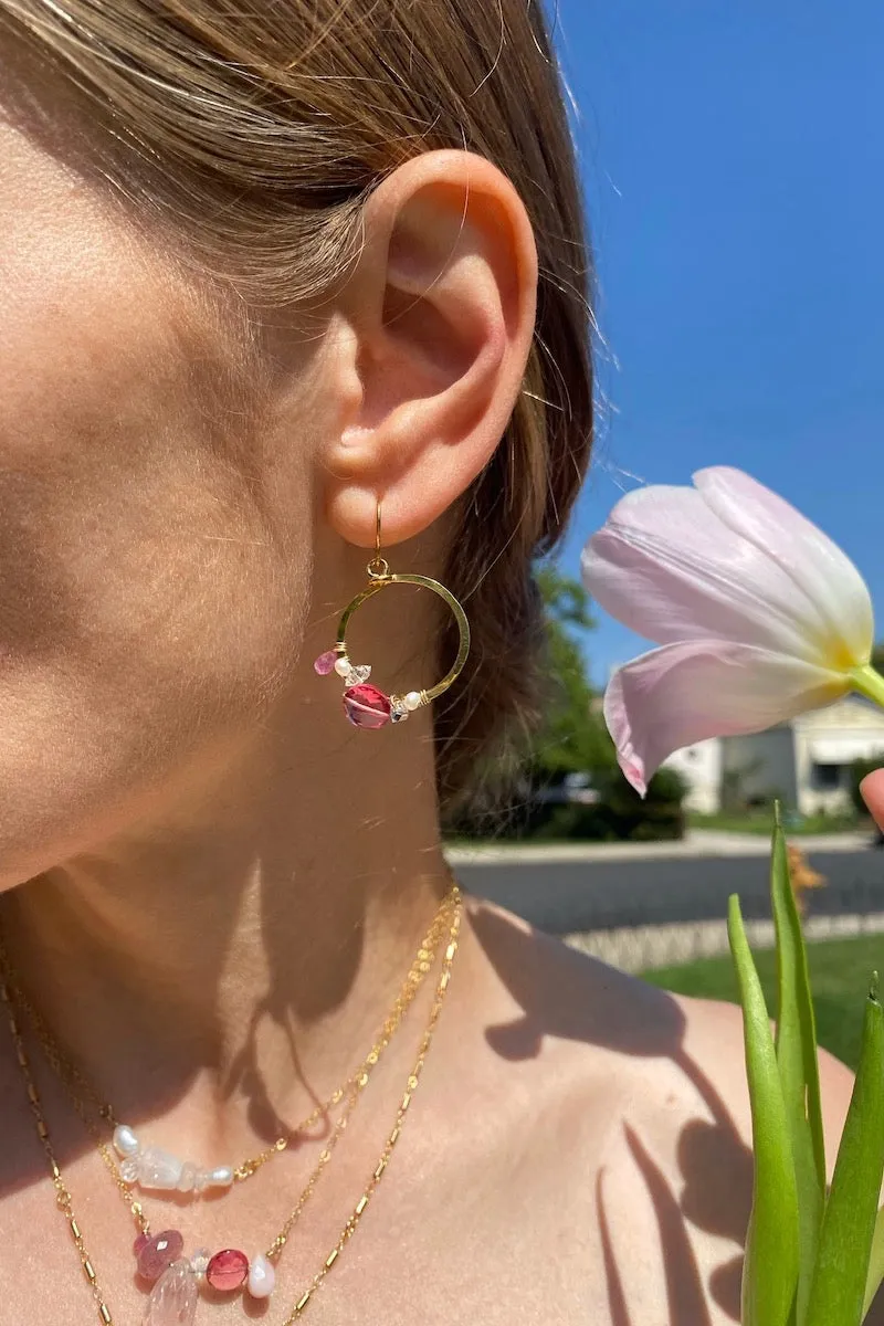 BUBBLES EARRINGS- PINK TOPAZ sold by Native Gem product image thumbnail 2