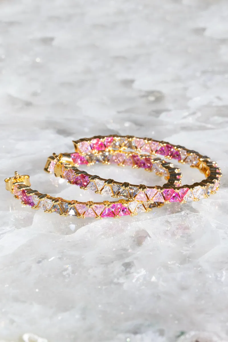 MARÉ HOOPS- PINK sold by Native Gem