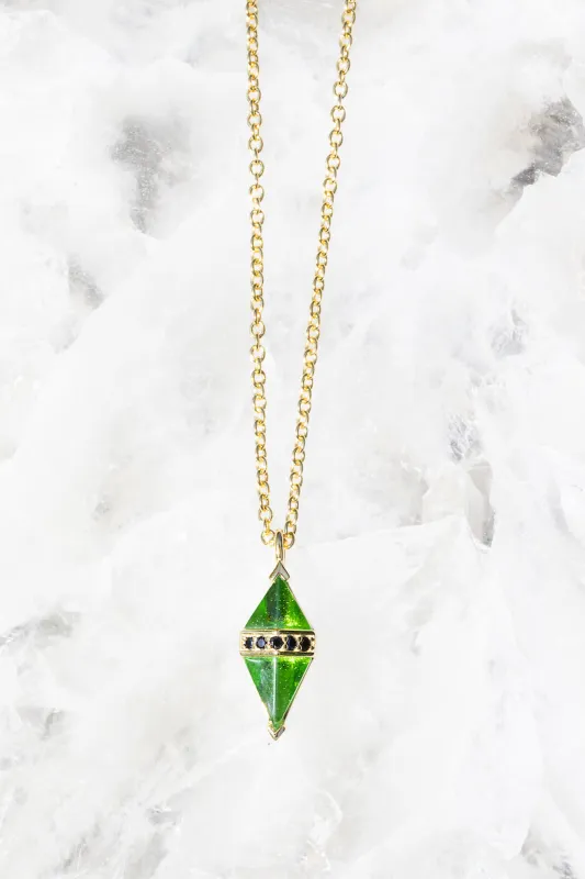 TAROT NECKLACE- GREEN ONYX made by Native Gem