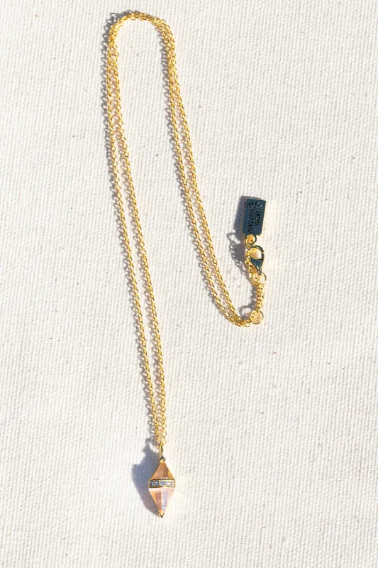 TAROT NECKLACE- ROSE QUARTZ sold by Native Gem