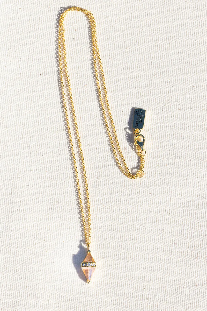 TAROT NECKLACE- ROSE QUARTZ sold by Native Gem