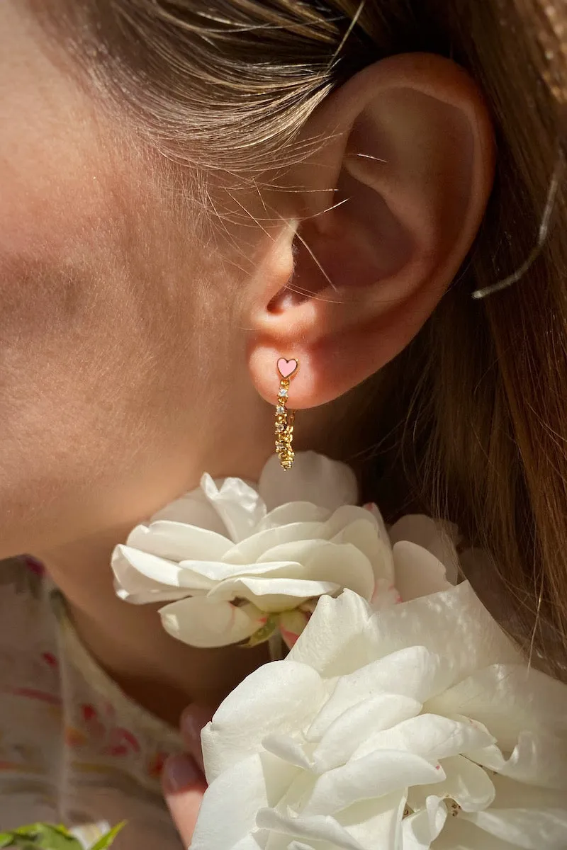 HEART THROB EAR CHAINS- PINK sold by Native Gem product image thumbnail 2