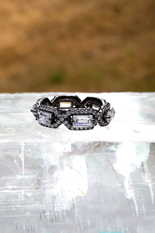 CAROUSEL RING- BLACK RHODIUM sold by Native Gem