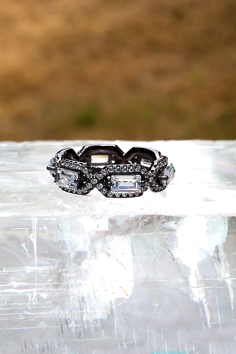 CAROUSEL RING- BLACK RHODIUM sold by Native Gem