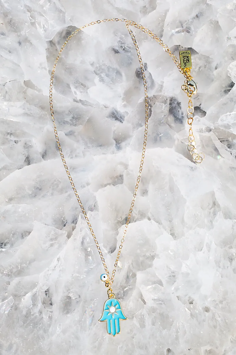 HAPPINESS HAMSA NECKLACE- TURQUOISE sold by Native Gem product image thumbnail 3