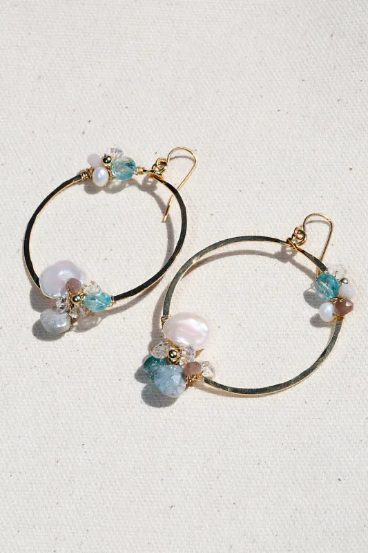 BLOOM CIRCLE HOOPS sold by Native Gem