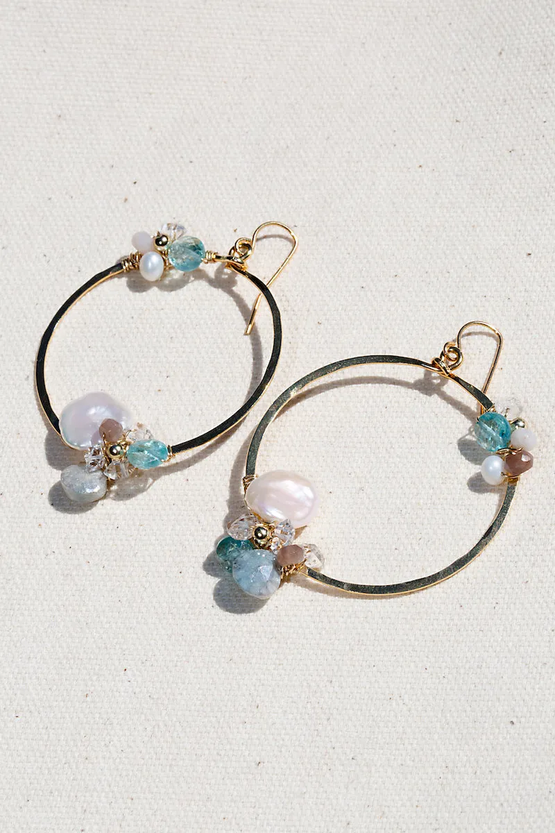 BLOOM CIRCLE HOOPS sold by Native Gem