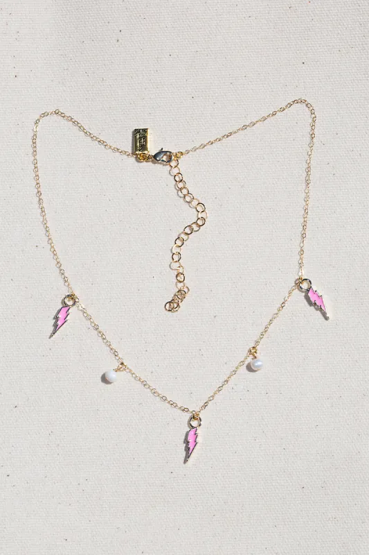 SATURDAY NIGHT FEVER NECKLACE- BUBBLEGUM sold by Native Gem