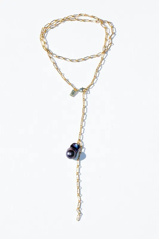 GOOD TIME GIRL LARIAT- BLACK PEARL sold by Native Gem
