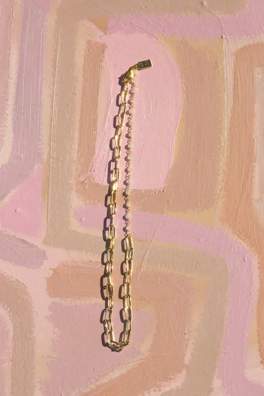 GIA NECKLACE- RAINBOW MOONSTONE sold by Native Gem