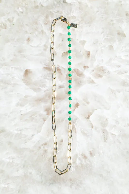 GIA NECKLACE- GREEN ONYX sold by Native Gem