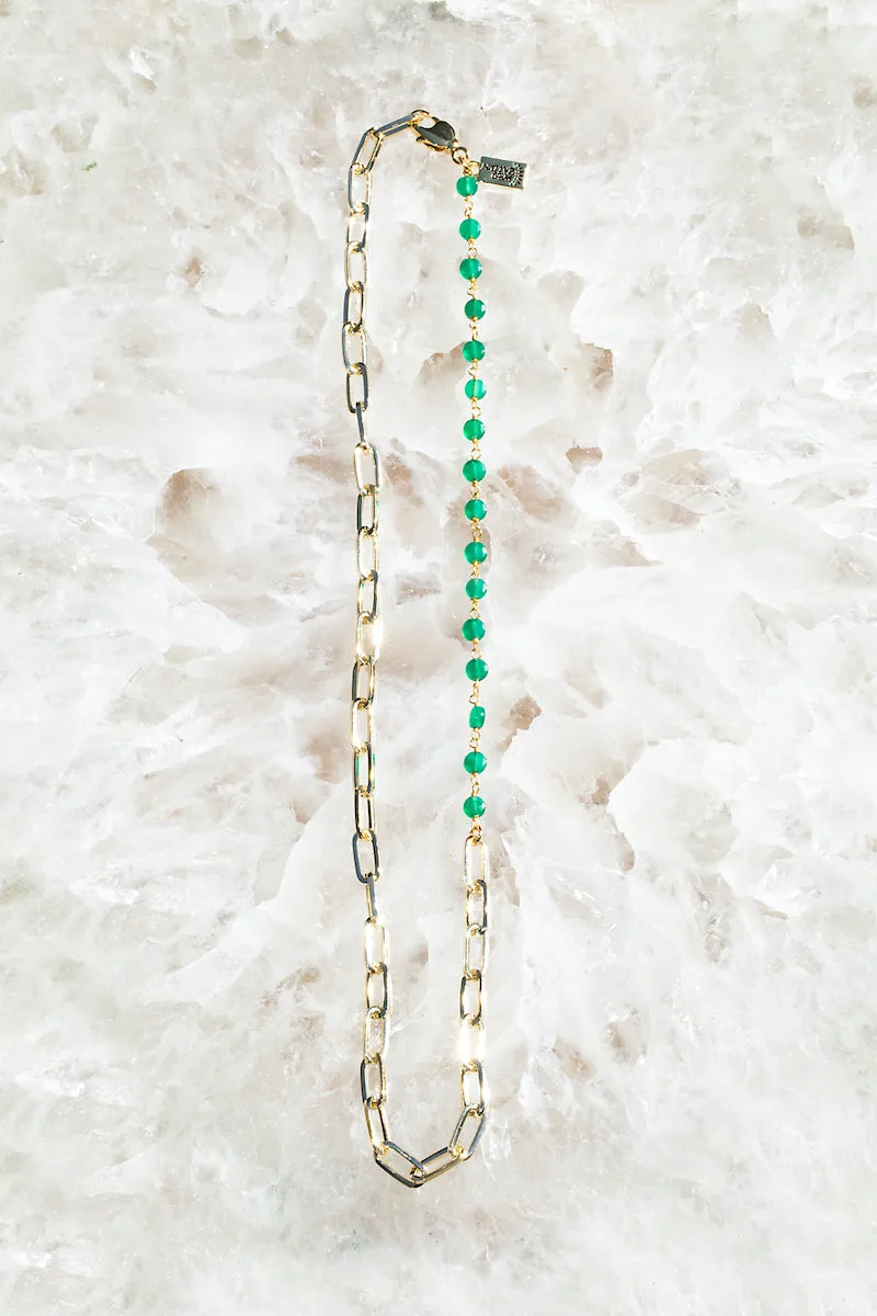 GIA NECKLACE- GREEN ONYX sold by Native Gem