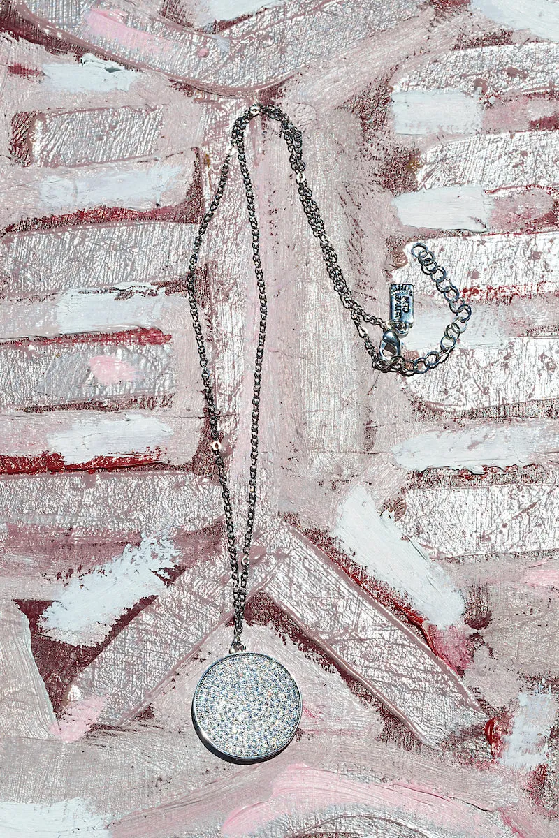 DISCO NECKLACE- STERLING SILVER sold by Native Gem