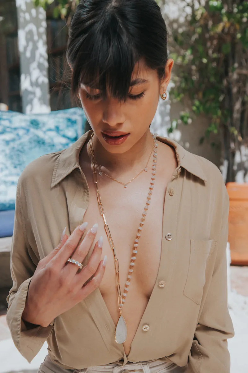 MONROE NECKLACE- RAINBOW MOONSTONE sold by Native Gem product image thumbnail 2