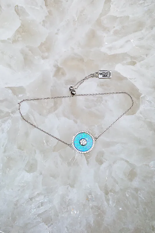 SIGNAL BRACELET- STERLING SILVER + TEAL sold by Native Gem