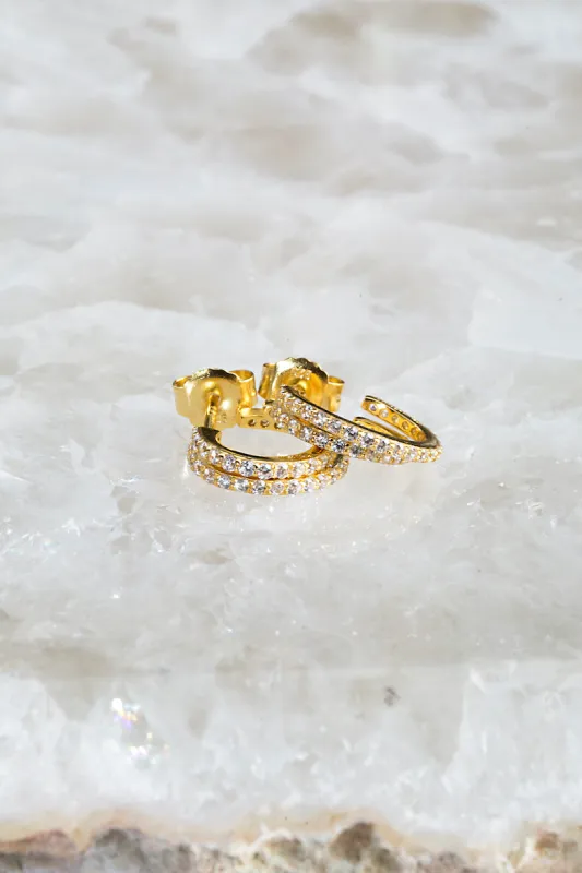 EVIL TWIN HUGGIES- 14K GOLD VERMEIL sold by Native Gem
