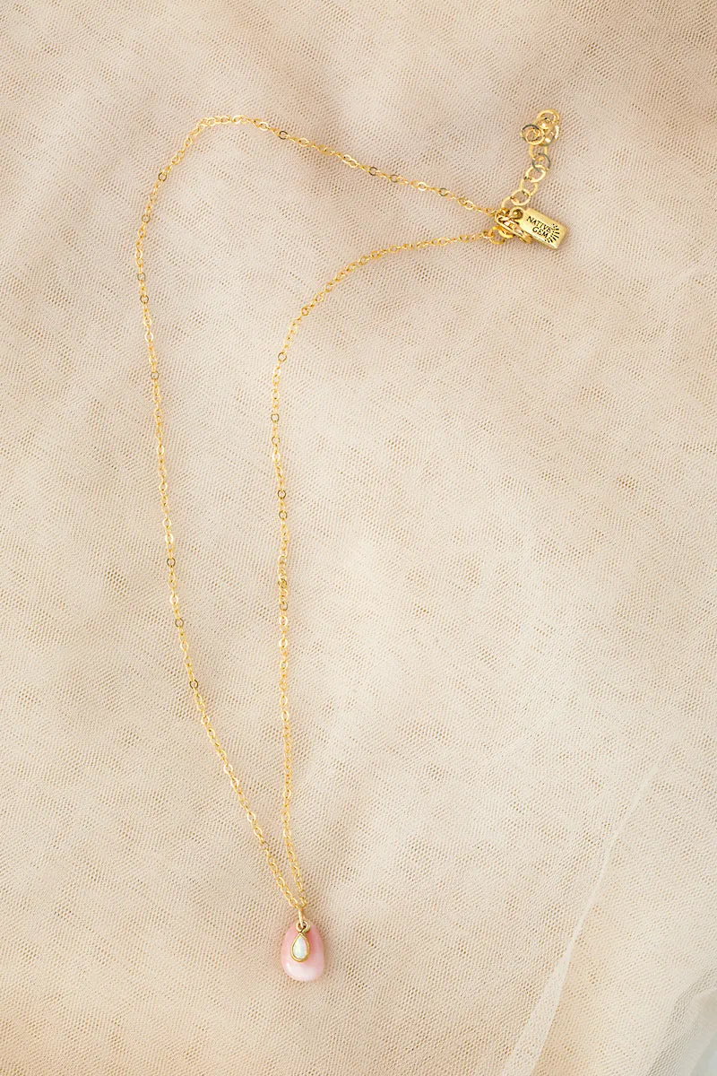 PIXIE NECKLACE- PINK OPAL sold by Native Gem