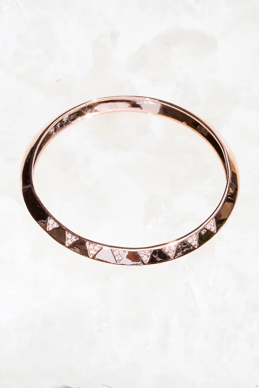 LIGHTNING BANGLE- 14K ROSE GOLD VERMEIL sold by Native Gem