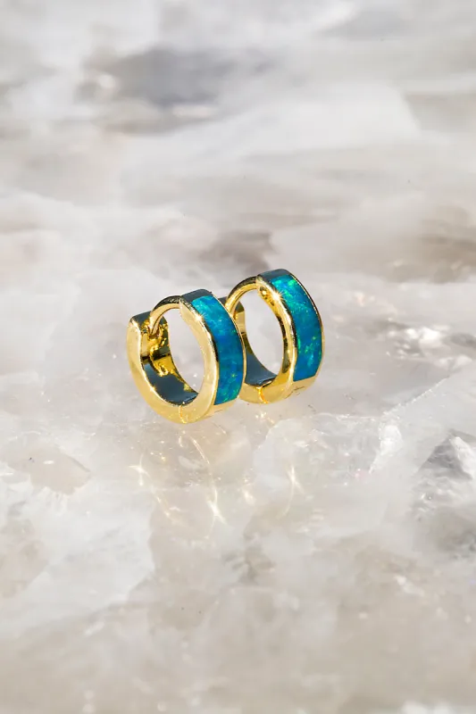SHAY HUGGIES- BLUE OPAL sold by Native Gem