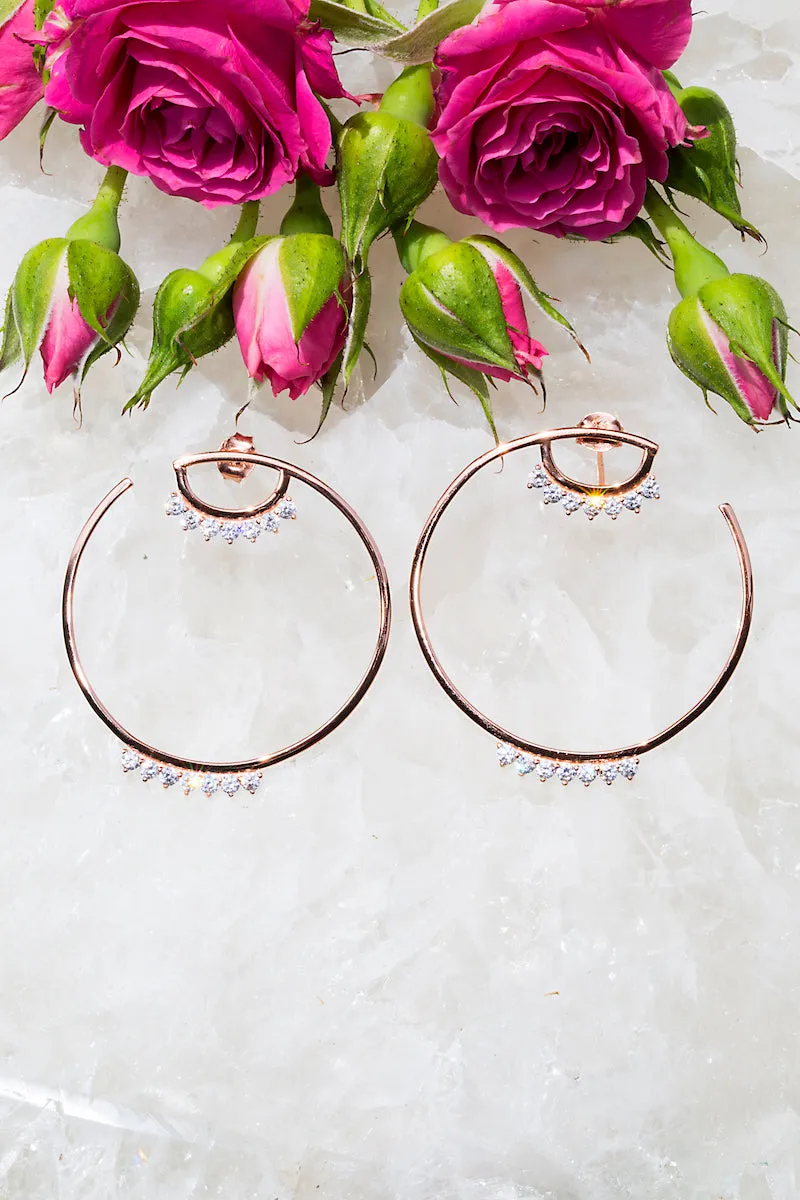 GEMMA HOOPS- 14K ROSE VERMEIL sold by Native Gem
